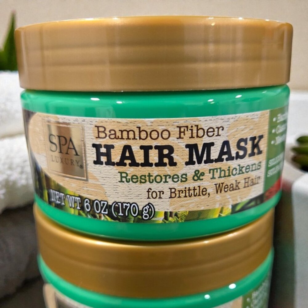 Spa Luxury Bamboo Fiber Hair Mask Restores Thickens Brittle Weak Hair 6 oz